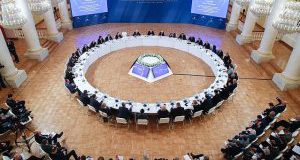 Grigore Novac a participat la conferința internațională „Rolul interacțiunii fracțiunilor partidelor politice în colaborarea interparlamentară a statelor membre CSI”