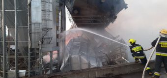 Incendiu la Portul Internațional Liber Giurgiulești. Ministerul Mediului: Probele de aer atmosferic colectate corespund cerințelor