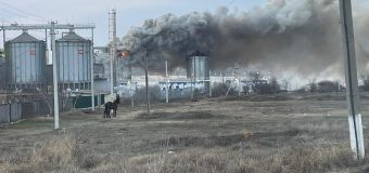 Un alt incendiu la Portul Internațional Liber Giurgiulești. Alt rezervor cu șrot a luat foc