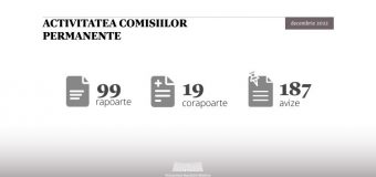 Activitatea comisiilor parlamentare în luna decembrie, în cifre