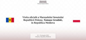 Mareșalul Senatului Republicii Polone, Tomasz Grodzki, va efectua o vizită oficială în țara noastră