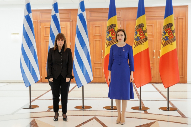 Maia Sandu i-a mulțumit Președintelui Greciei pentru susținere în parcursul european al R. Moldova