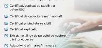 19 servicii de stare civilă sunt disponibile pe noua platformă de dezvoltare a serviciilor electronice