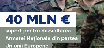 Nosatîi: Salut decizia Consiliului pentru Afaceri Externe al UE de a acorda 40 mln. euro pentru Armata Națională