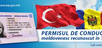Permisele de conducere ale R. Moldova și Turcia sunt recunoscute reciproc