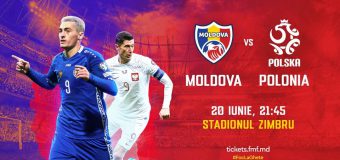 Națională Moldovei la fotbal va juca cu Polonia la 20 iunie