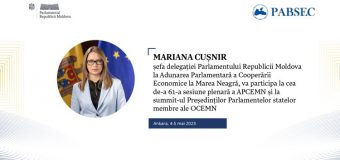 Mariana Cușnir, șefa delegației la APCEMN, va reprezenta Parlamentul la cea de-a 61-a sesiune plenară a organizației