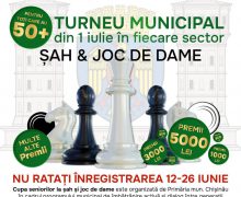 Primăria municipiului Chișinău organizează Turneul de șah și joc de dame „Cupa Seniorilor”
