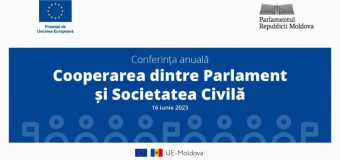 Peste 100 de reprezentanți ai sectorului asociativ din toată țara vor participa la conferința anuală „Cooperarea dintre Parlament și societatea civilă”