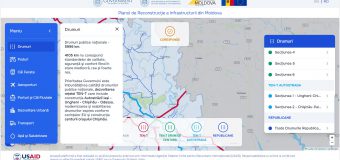 Proiectele prioritare de reconstrucție a infrastructurii Moldovei pot fi vizualizate online pe o hartă interactivă