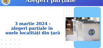 Pe 3 martie 2024 vor avea loc alegeri parțiale în unele localități din țară