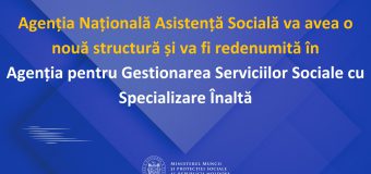 Agenţia Naţională Asistenţă Socială urmează să fie reorganizată şi redenumită