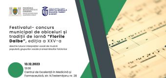 În Chișinău se va organiza Festivalul – concurs municipal de obiceiuri și tradiții de iarnă „Florile Dalbe”
