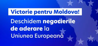 Consiliul Europei a decis deschiderea negocieirlor de aderare a R. Moldova și Ucraina la UE. Conducerea de vârf a țării a adresat mesaje de felicitare cetățenilor