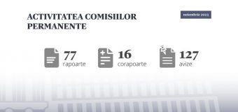 În noiembrie, comisiile permanente ale Parlamentului au aprobat 93 de rapoarte și corapoarte