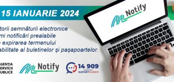 Cetățenii vor primi notificări prealabile despre expirarea termenului de valabilitate a pașaportului și a buletinului de identitate