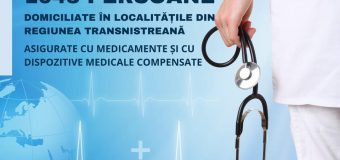 Peste 1000 persoane din regiunea transnistreană au fost asigurate cu medicamente și dispozitive medicale