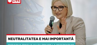 Irina Vlah: „Platforma Moldova” solicită introducerea în referendumul național a unui nou subiect – confirmarea inviolabilității statutului de neutralitate a R. Moldova