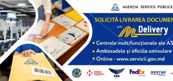 Cetățenii pot solicita livrarea documentelor perfectate de ASP prin intermediul MDelivery