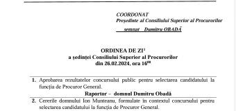 CSP se va întruni astăzi în ședință. Va examina 2 subiecte