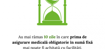 Au mai rămas zece zile pentru a achita prima de asigurare medicală cu facilități