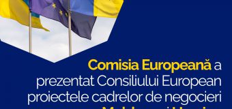 Proiecte de cadre de negociere pentru R. Moldova și Ucraina au fost prezentate Consiliului European