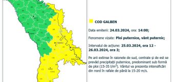 Primăria Chișinău atenționează cetățenii să fie prudenți în contextul Codului galben de ploi și vânt