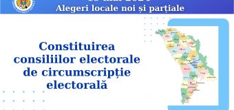 CEC a constituit consiliile electorale de circumscripție în localitățile unde vor avea loc alegeri locale noi și parțiale
