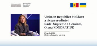 Parlamentul găzduiește vizita vicepreședintei Radei Supreme a Ucrainei Olena Kondratiuk