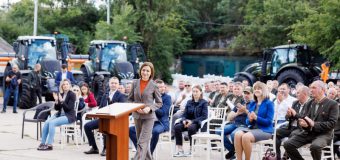 Maia Sandu a participat, astăzi, la evenimentul de recepționare a tehnicii moderne pentru împădurire