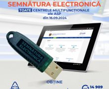 Semnăturile electronice sunt eliberate de toate centrele multifuncționale