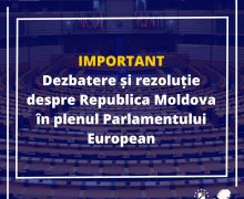 În Parlamentul European se va dezbate o rezoluție cu privire la „Întărirea rezilienței Republicii Moldova în fața ingerințelor dinspre Rusia înaintea alegerilor prezidențiale”