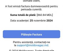 Scrisori de la „Moldovagaz” pe emailurile consumatorilor: „Sunt false”