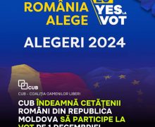 CUB îndeamnă cetățenii români din Republica Moldova să participe la vot pe 1 decembrie