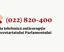 A fost instituită linia telefonică anticorupție a Secretariatului Parlamentului