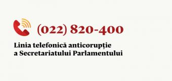 A fost instituită linia telefonică anticorupție a Secretariatului Parlamentului