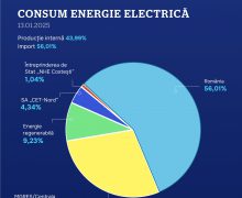 Consumul de energie electrică este acoperit integral pentru ziua de 14 ianuarie și nu vor fi activate contracte de avarie