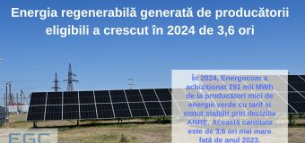 Energia regenerabilă a crescut de peste 3,6 ori în anul 2024