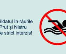 Scăldatul în râurile Prut și Nistru este interzis