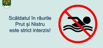 Scăldatul în râurile Prut și Nistru este interzis