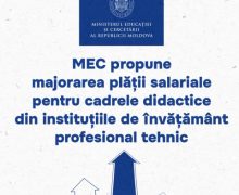 MEC propune majorarea plății salariale pentru cadrele didactice din instituțiile de învățământ profesional tehnic