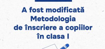 Ministerul Educației și Cercetării a modificat Metodologia de înscriere a copiilor în clasa I