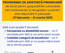 Ajutor financiar pentru sezonul rece pentru unele categorii vulnerabile din Republica Moldova, dar și refugiați – Banii vor fi distribuiți începând cu ziua de astăzi