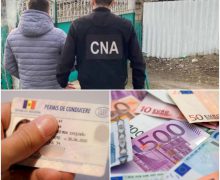 Doi bărbați din Orhei – reținuți de CNA pentru primirea a 2 mii de euro pentru a ajuta la promovarea examenului auto