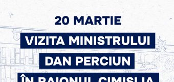 Dan Perciun efectuează o vizită în raionul Cimișlia