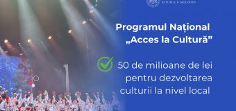Guvernul a aprobat astăzi Programul Național „Acces la cultură”