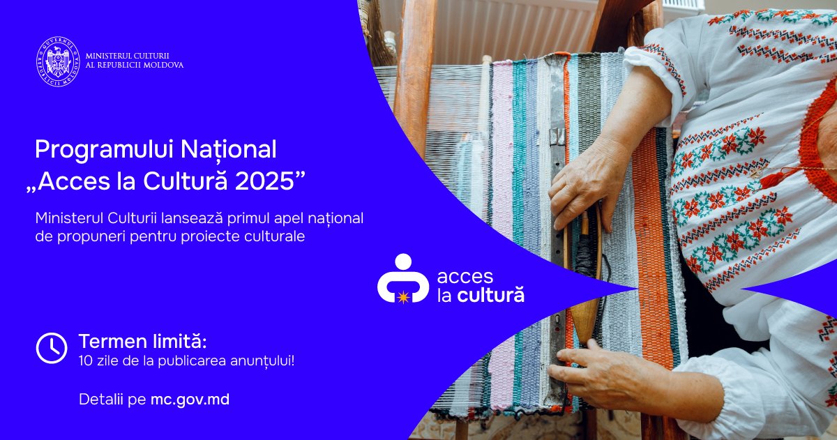 Ministerul Culturii lansează apelul de propuneri pentru Programului Național „Acces la cultură 2025”