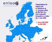 Capacitatea de export al energiei electrice spre ENTSO-E a fost majorată