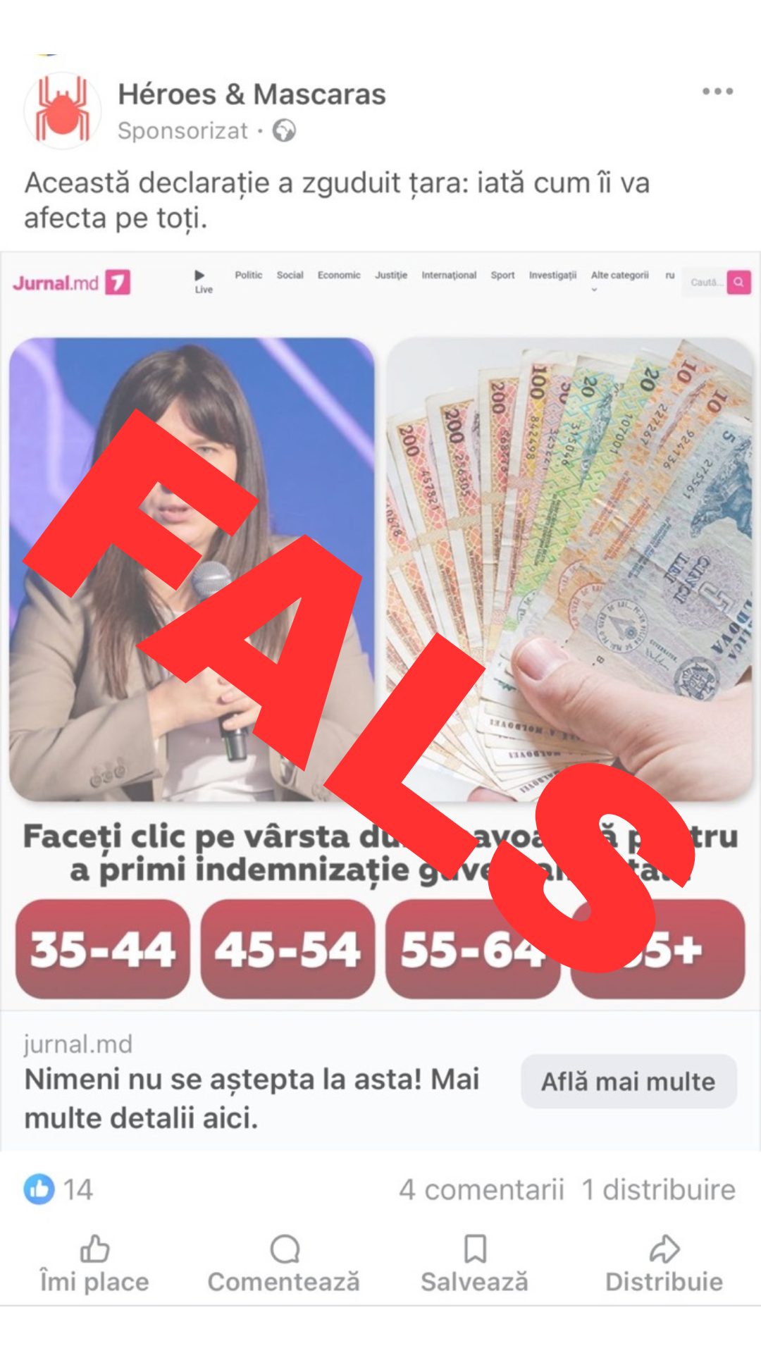 Falsuri – în spațiul public, în care este utilizată imaginea și identitatea ministrei Finanțelor, Victoriei Belous