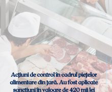 Acțiuni de control în cadrul piețelor alimentare din țară. Au fost aplicate sancțiuni în valoare de 420 mii lei